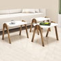 Hanah Home Juego de Mesas Nido Paris - Nogal y Blanco